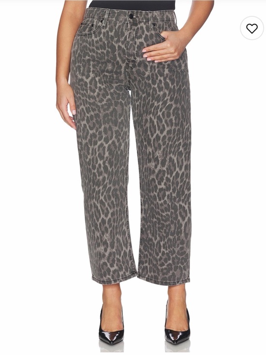Good American Denim - Good American Good Barrel Relaxed Grey Leopard Jeans